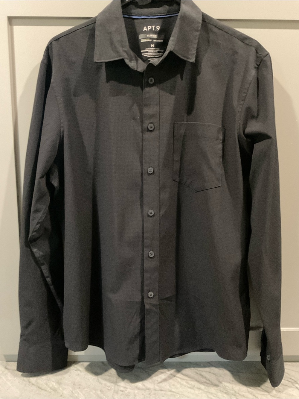 Apt. 9 Black Slim Fit Shirt